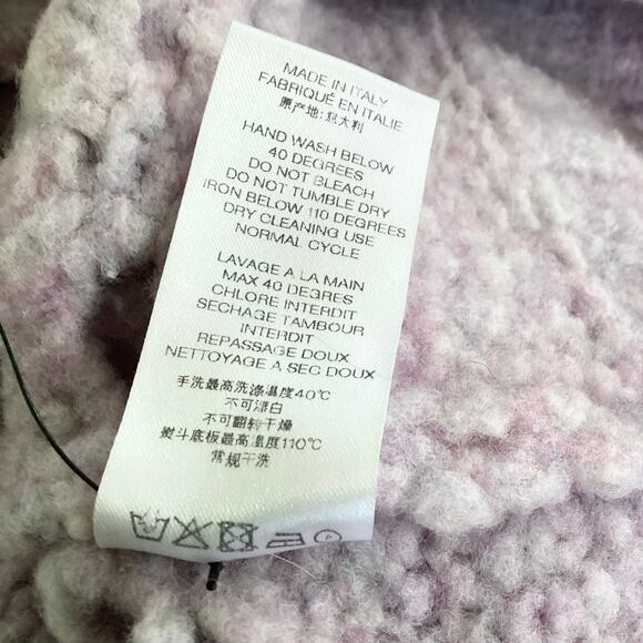 IRO Fordon Oversized Chunky Open Cableknit Lavender Wool Blend Sweater XS - Picture 11 of 11